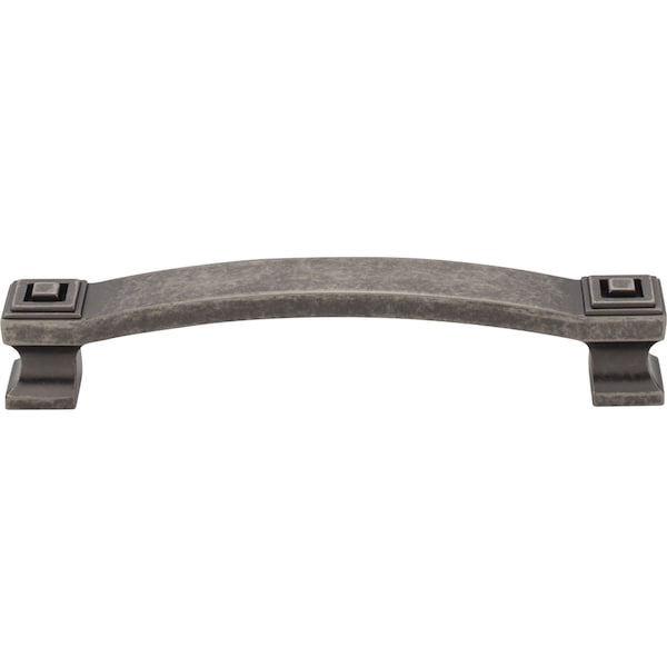 128 Mm Center-to-Center Distressed Pewter Square Delmar Cabinet Pull